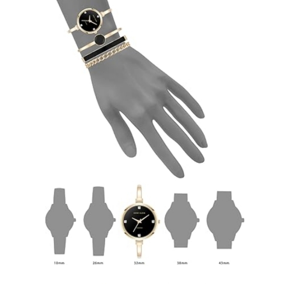 Women\'s Bangle Watch and Bracelet Set Gold